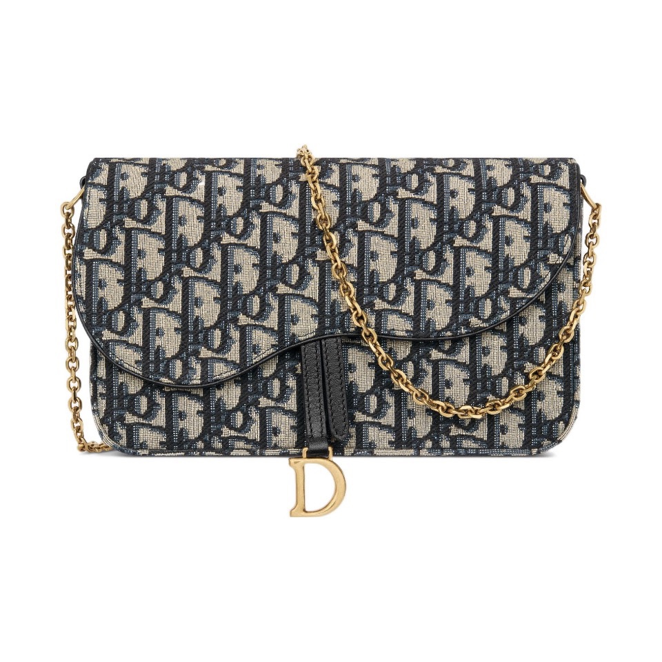 Replica Dior Saddle Pouch Blue Dior Oblique Jacquard S5620CTZQ_M928