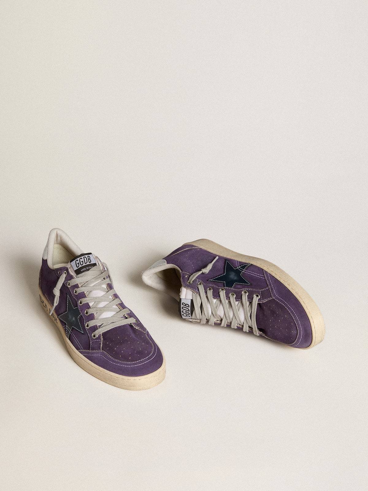 Golden Goose GGDB Ball Star LTD in purple suede with leather star and metallic heel tab
