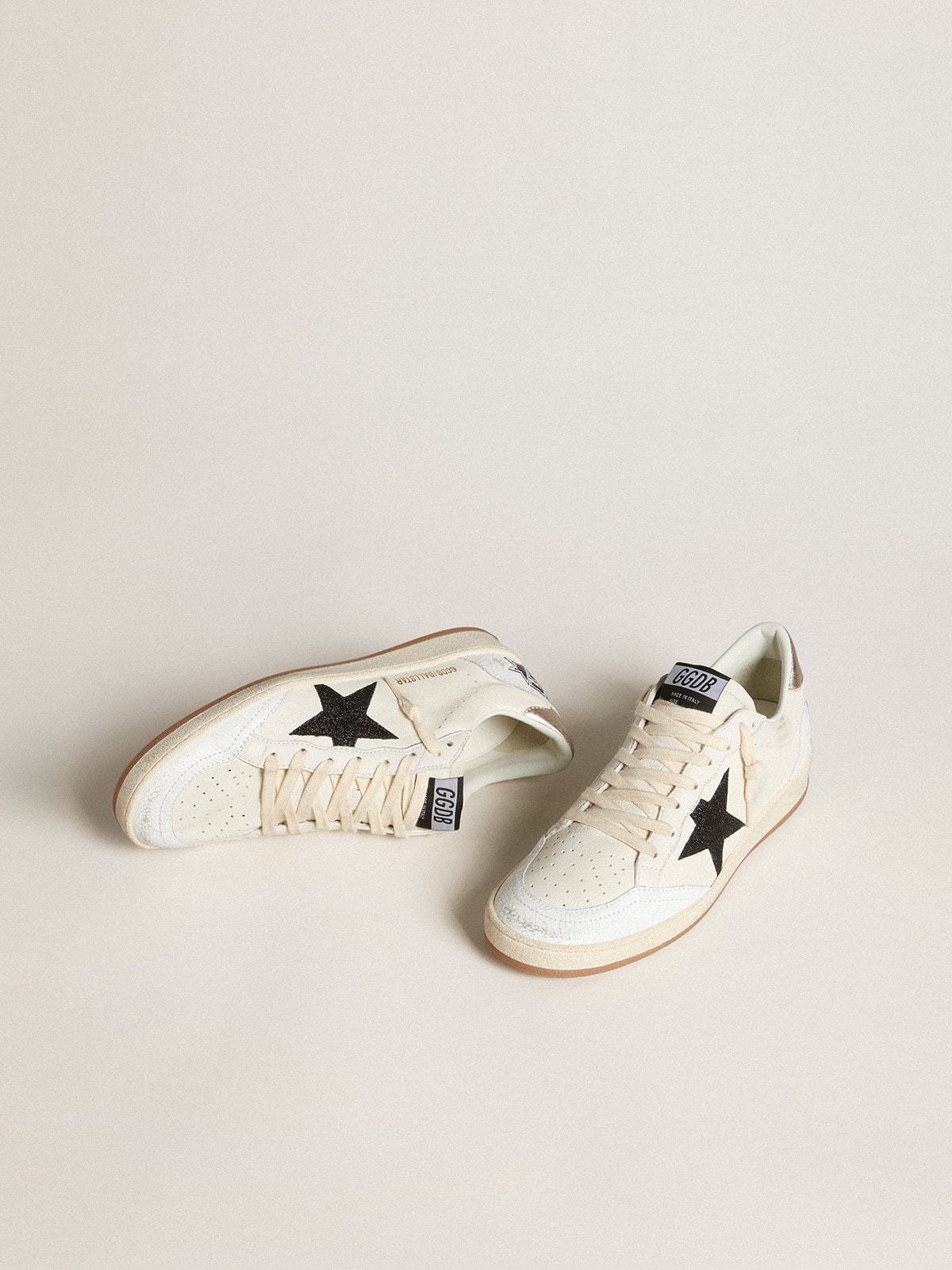 Golden Goose GGDB Ball Star in nappa with glitter star and metallic nappa heel tab