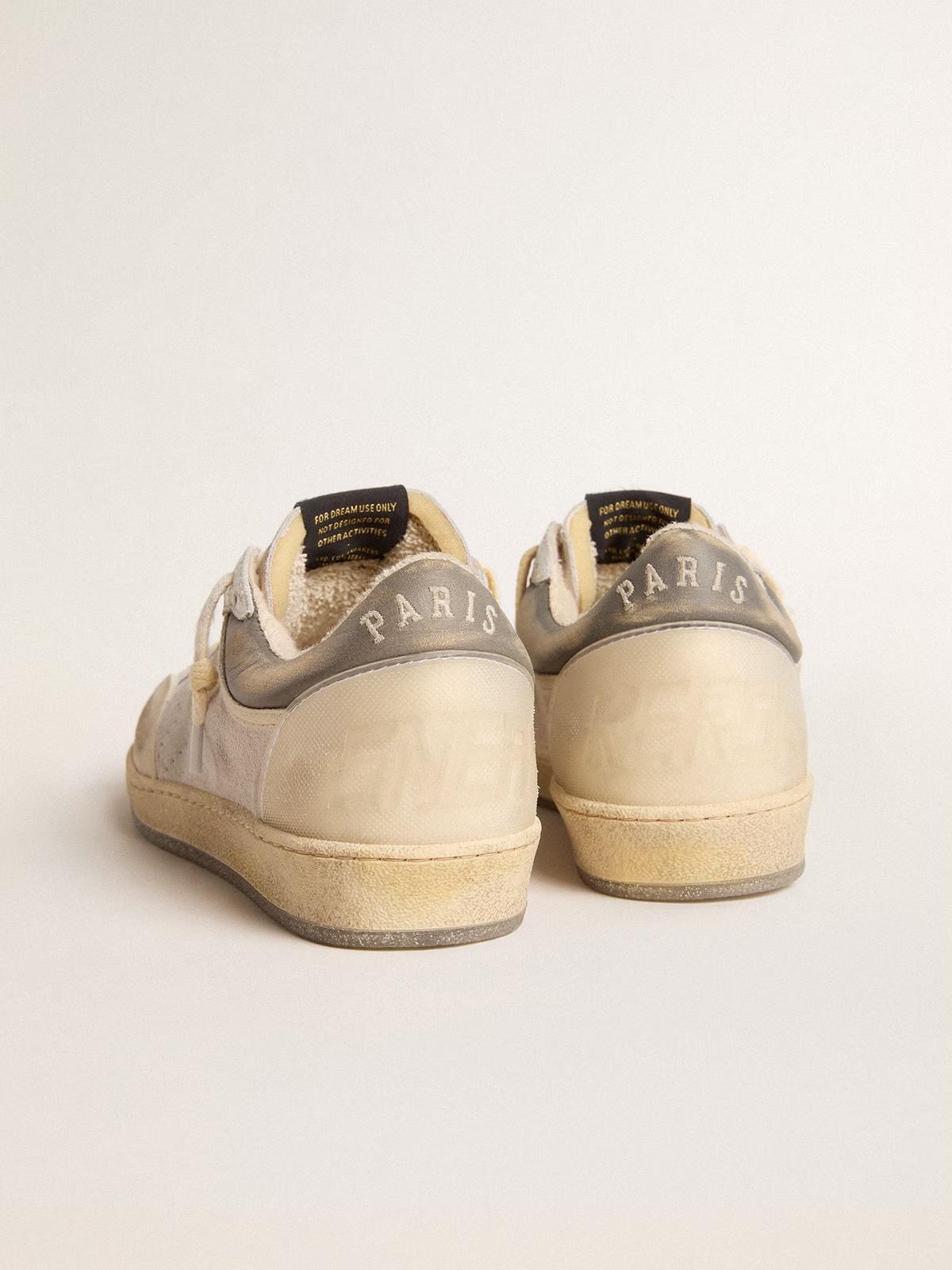 Golden Goose GGDB Ball Star Sabots in nappa leather with ice-gray suede star