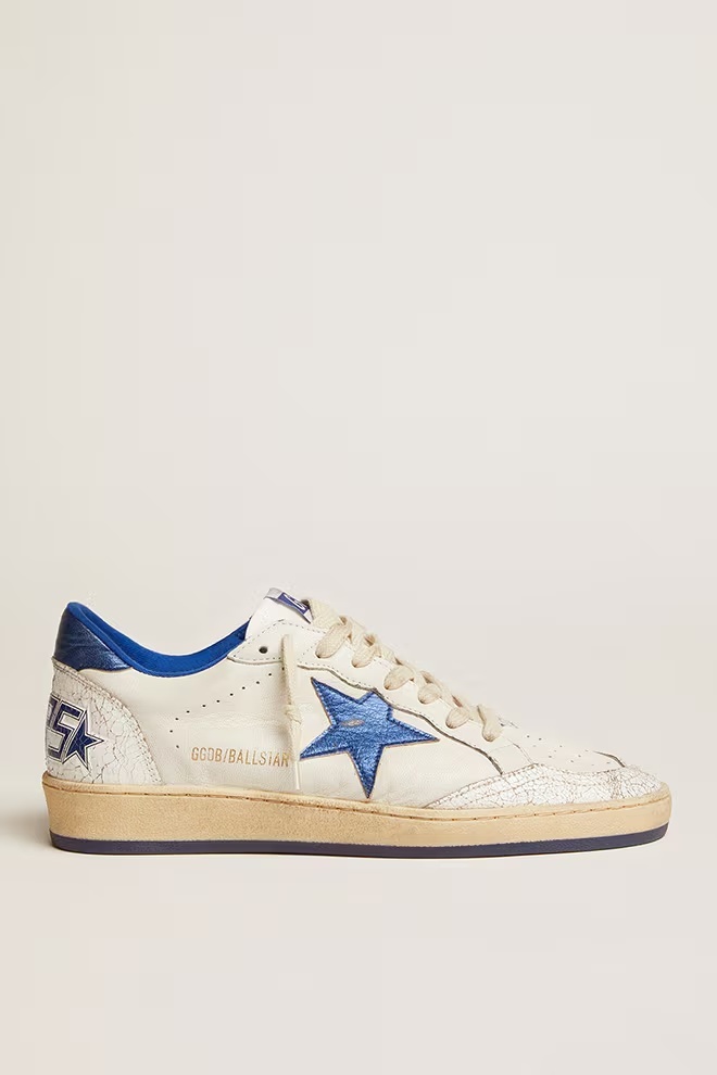 Golden Goose GGDB Ball Star with suede star and metallic leather heel tab