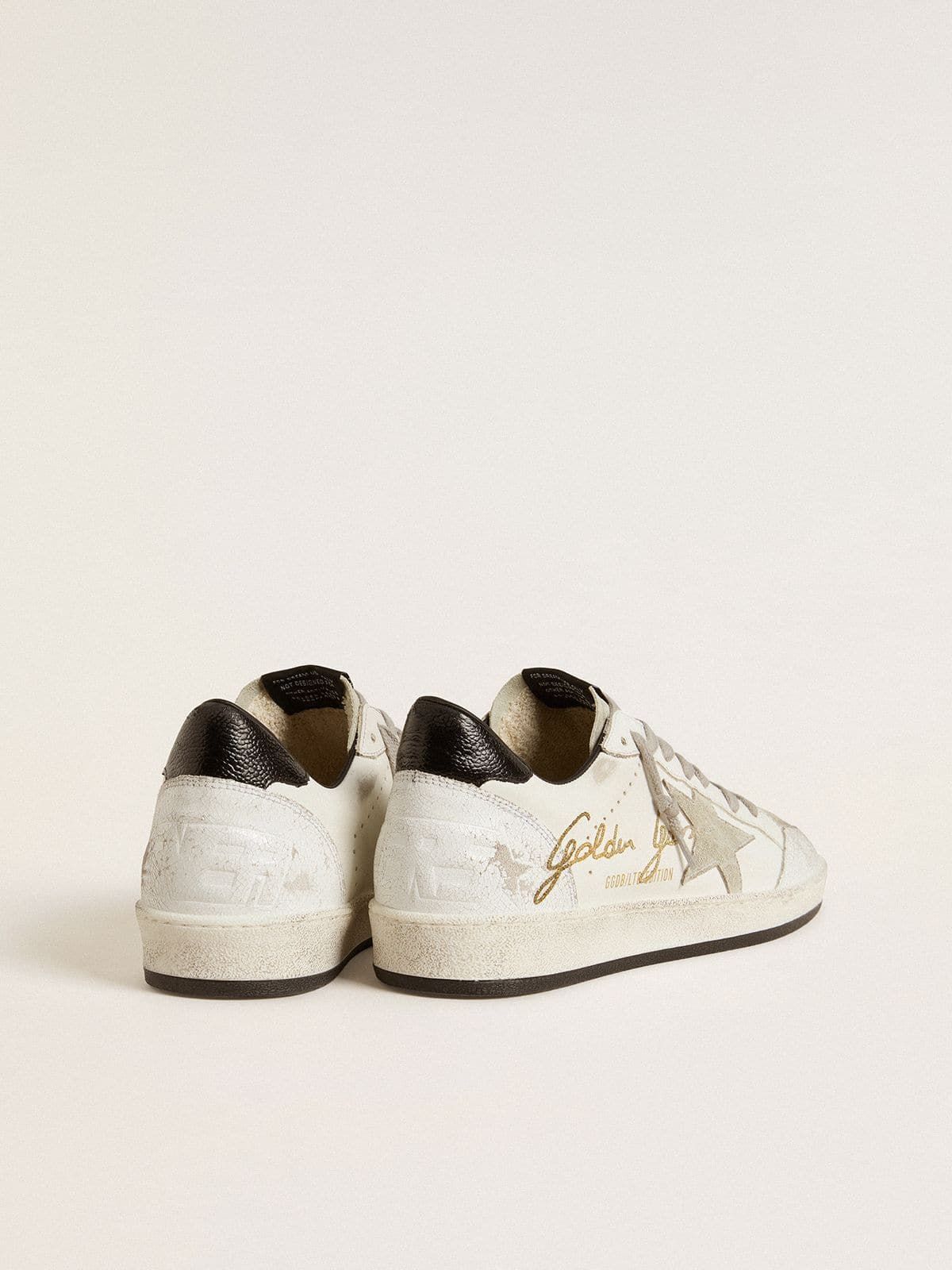 Golden Goose GGDB Men's Ball Star LTD with suede star and textured leather heel tab