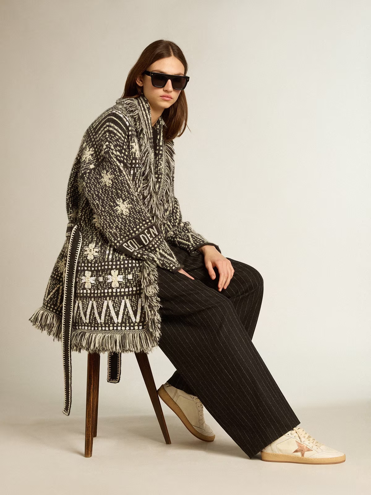 Golden Goose GGDB Ball Star LTD in canvas and nappa with bronze metallic leather star