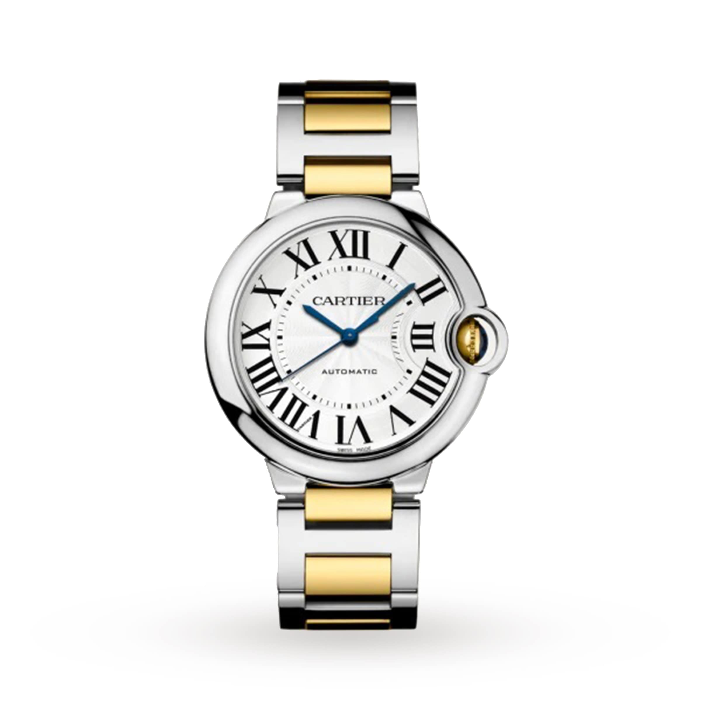 Cartier Ballon Bleu de Cartier watch 36 mm, automatic movement, yellow gold, steel-P17311141