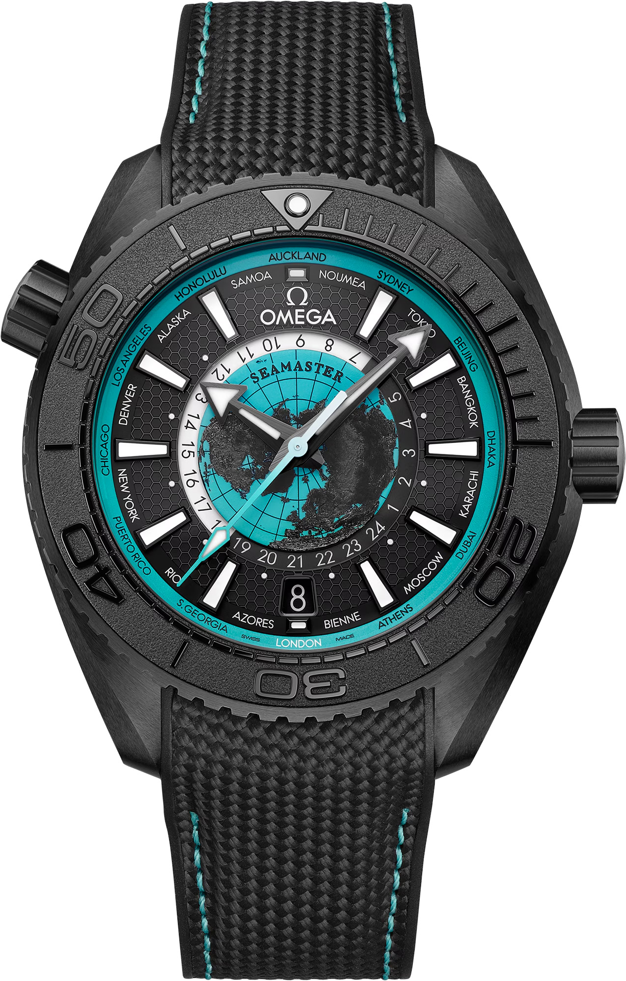 2025 Omega 215.92.46.22.01.006 Seamaster Planet Ocean 600M Worldtimer