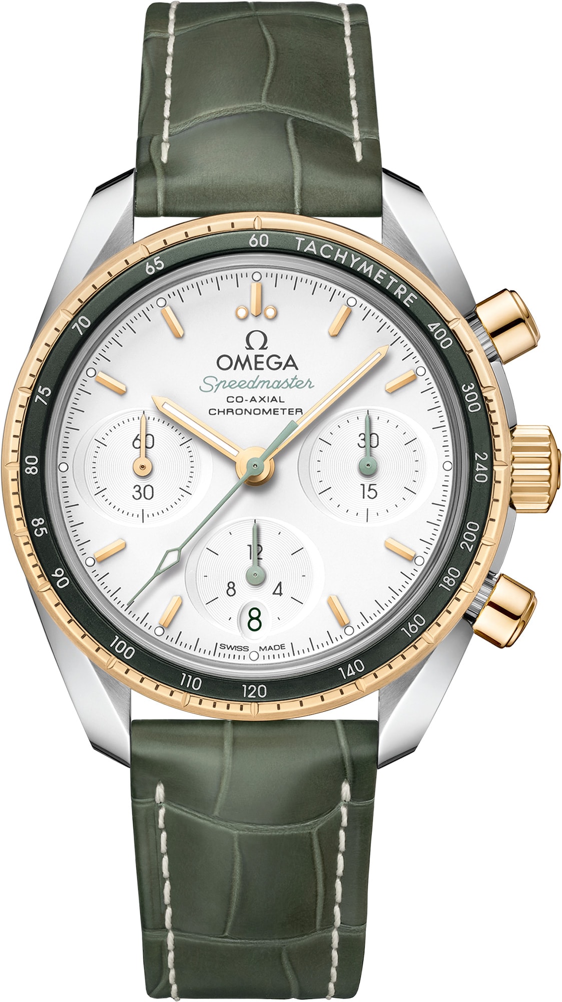2025 Omega 324.23.38.50.02.001 Speedmaster 38 mm Steel Yellow Gold on Strap