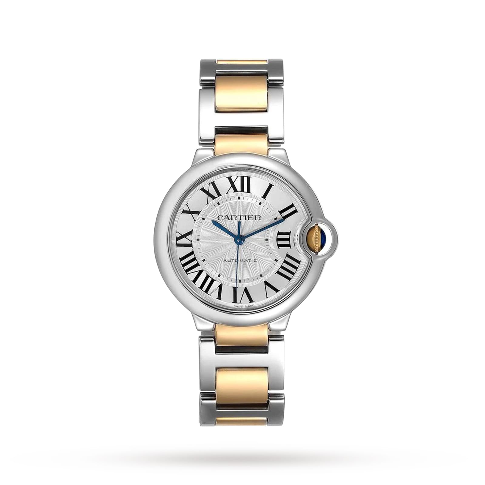 Cartier Ballon Bleu de Cartier Watch 42mm, Mechanical Movement With Automatic Winding, Yellow Gold, Steel-P17311208