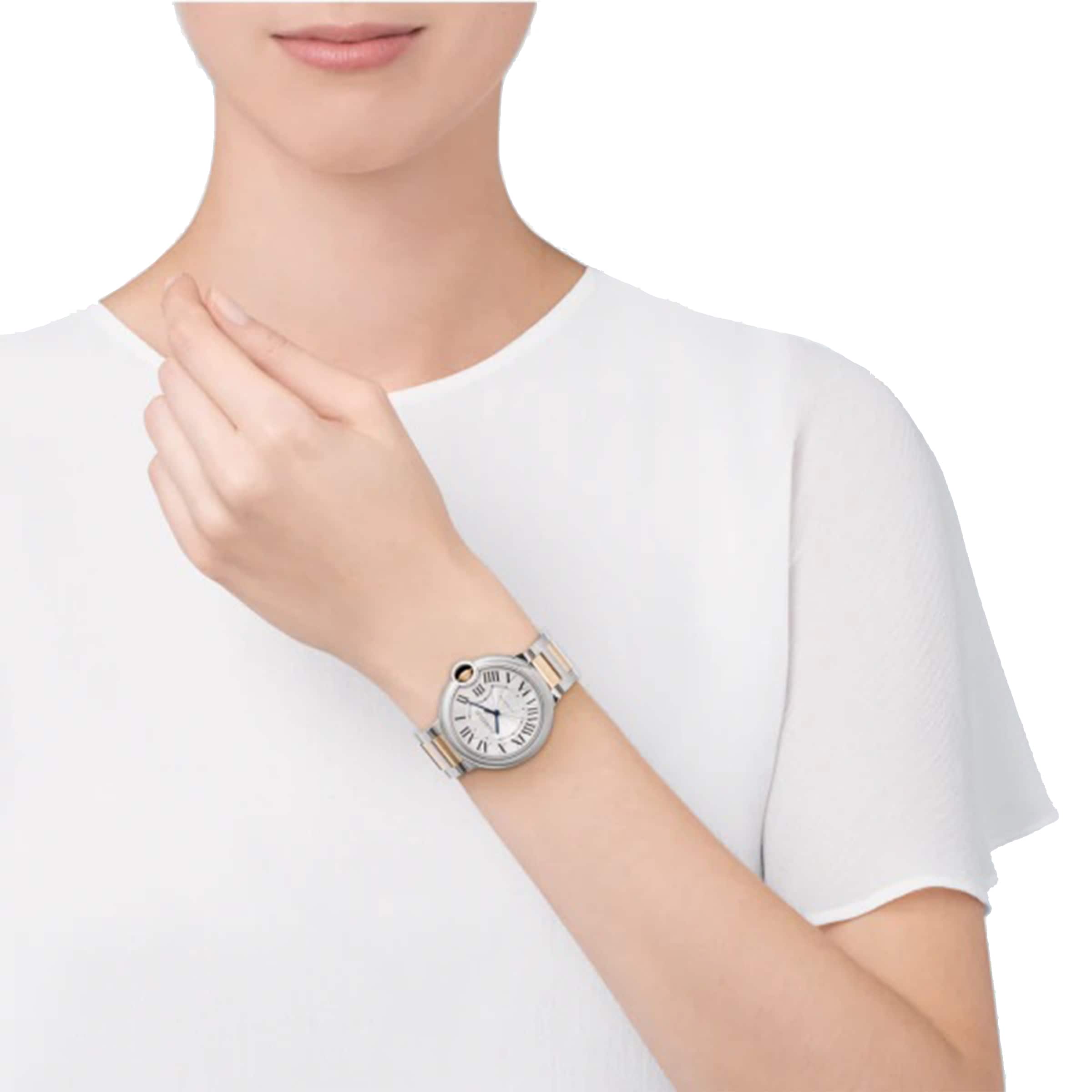 Cartier Ballon Bleu de Cartier watch 36 mm, automatic movement, yellow gold, steel-P17311141