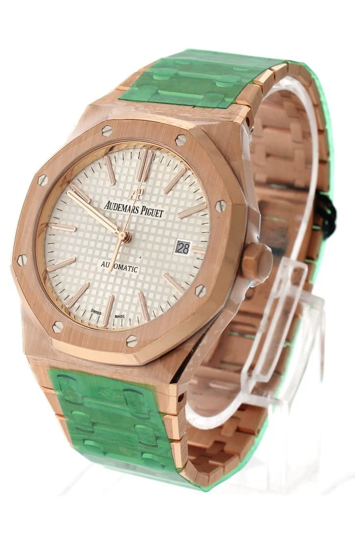 Audemars Piguet Royal Oak 41mm White dial Pink Gold Watche 15400OR.OO.1220OR.02