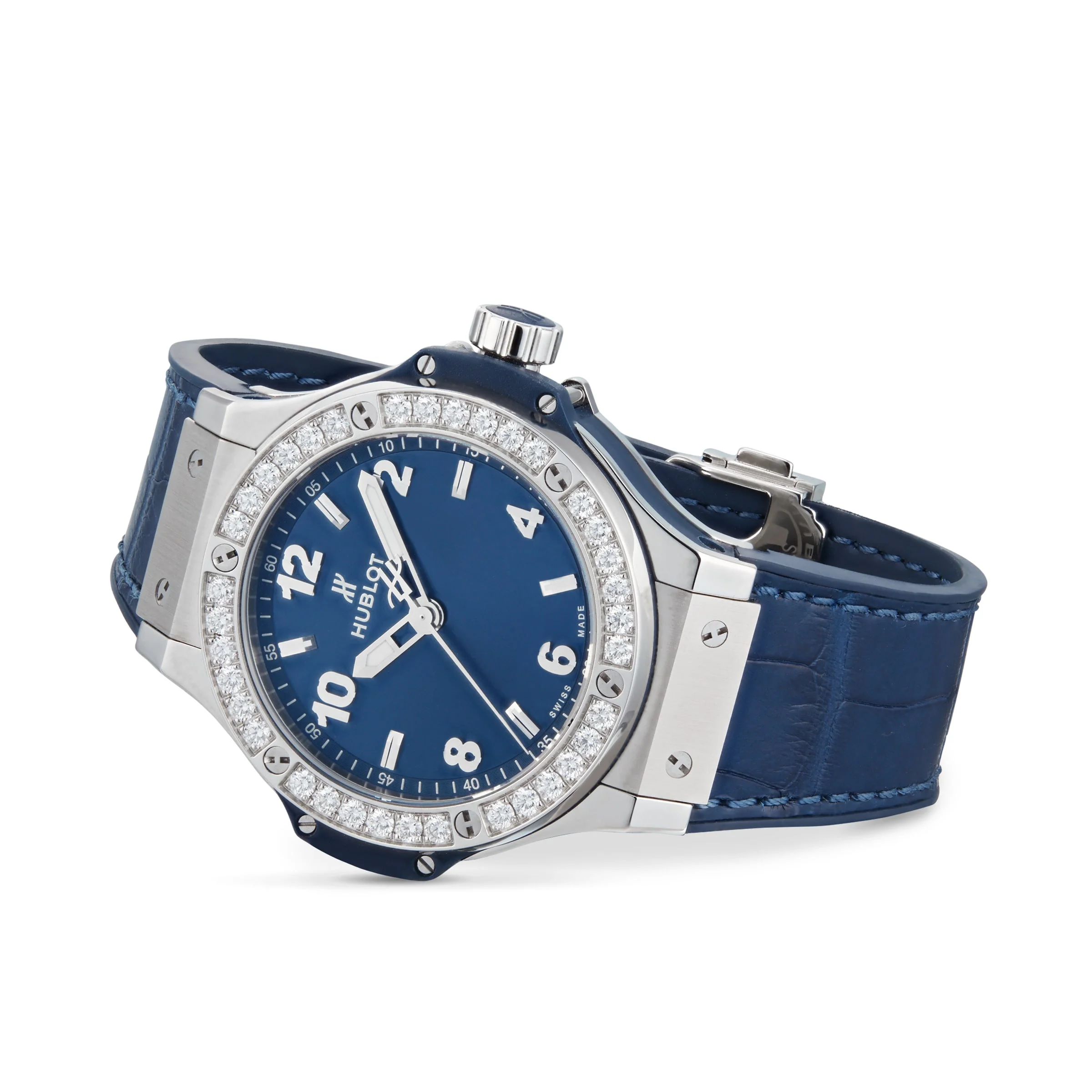 Hublot Big Bang Steel Blue Diamonds Women's