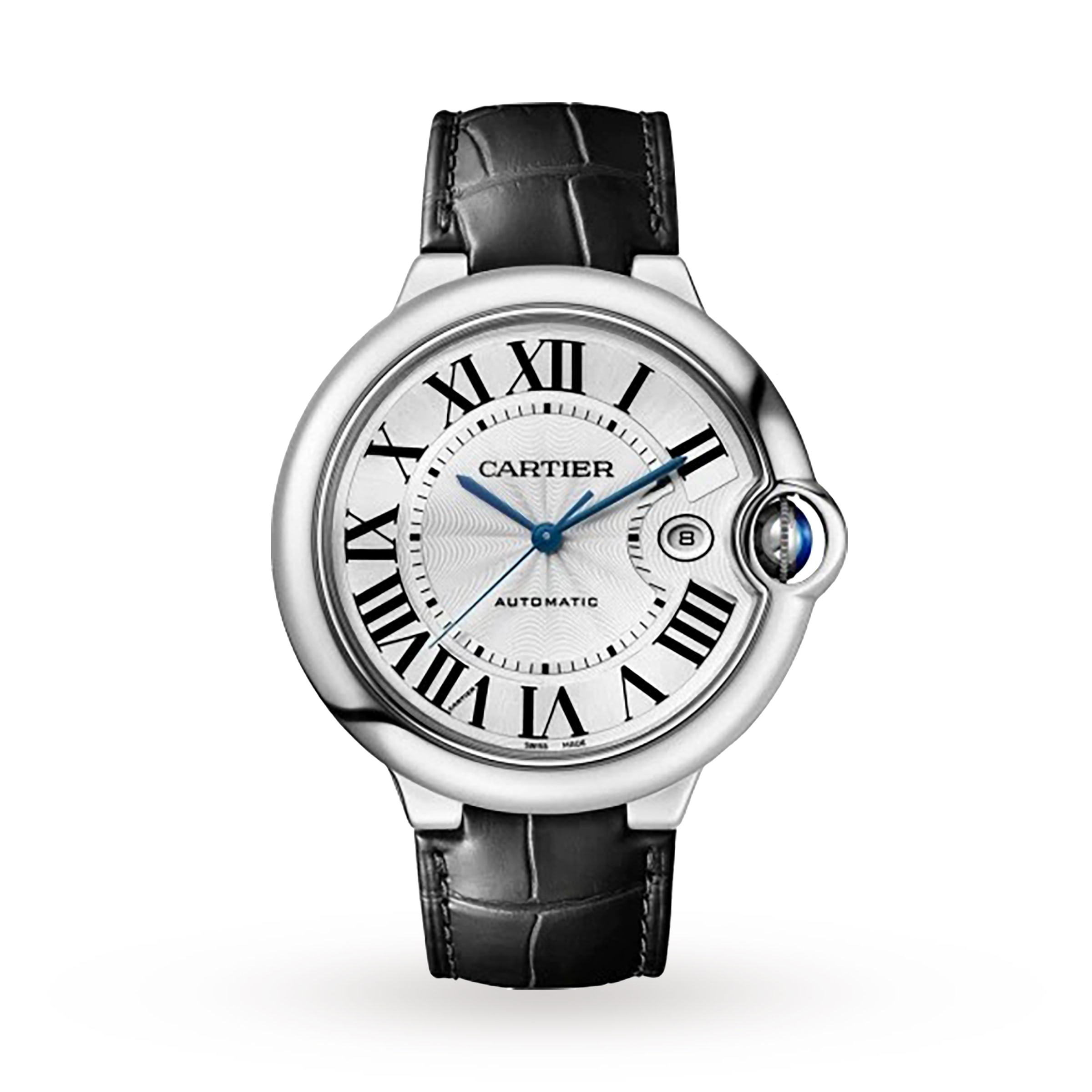 Cartier Ballon Bleu de Cartier watch, 42 mm, steel, leather-P17311139