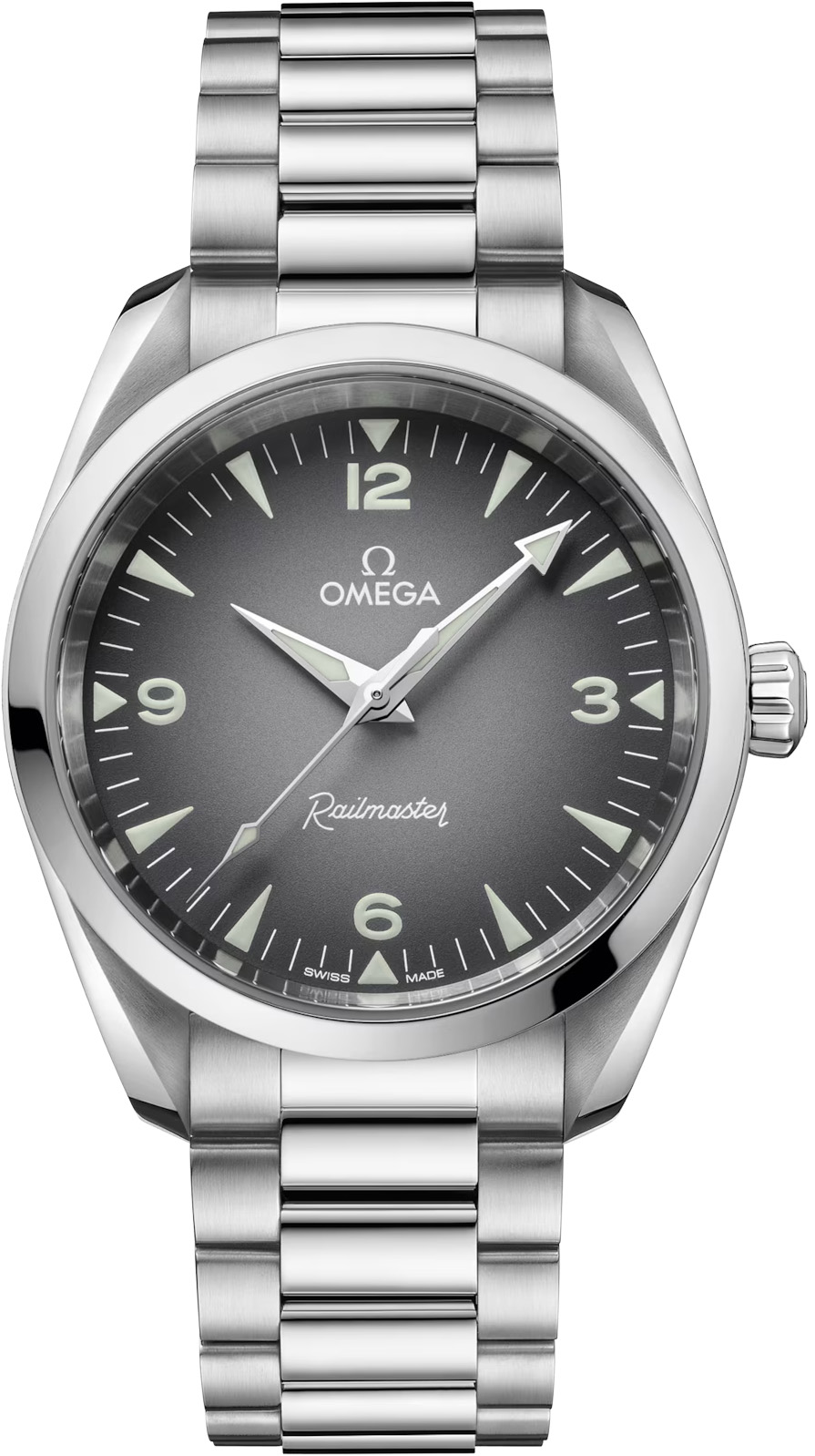 2025 Omega 235.10.38.20.06.001 Railmaster on Bracelet