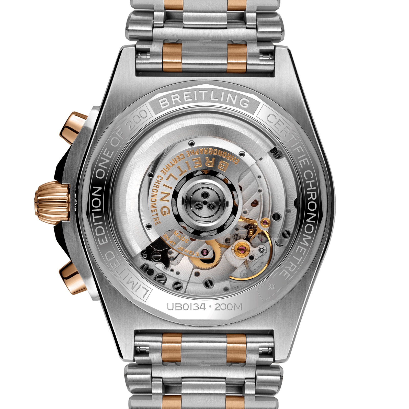 Breitling Chronomat B01 42 Stainless Steel & 18k Red Gold - Black Mother-of-Pearl Limited Edition-P17532034