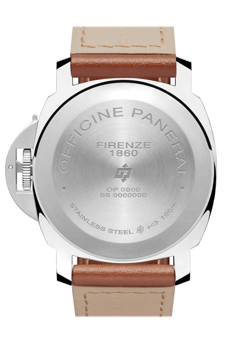 Panerai Luminor Marina Logo Acciaio 44mm Black Dial Men's Watch Pam01005