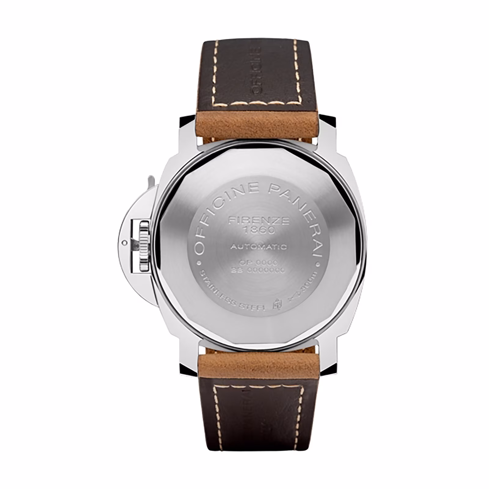 Panerai Luminor Marina 3 Day Brown Leather Black Dial Watch PAM01104