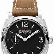 Panerai Radiomir 10 Days GMT Black Dial Brown Leather Strap Men's Watch PAM00323