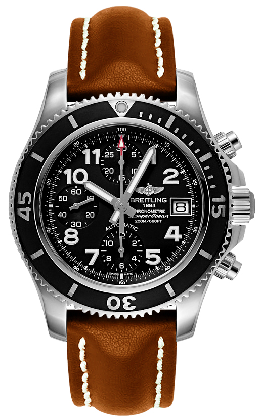Breitling Superocean Chronograph brown strap 42mm