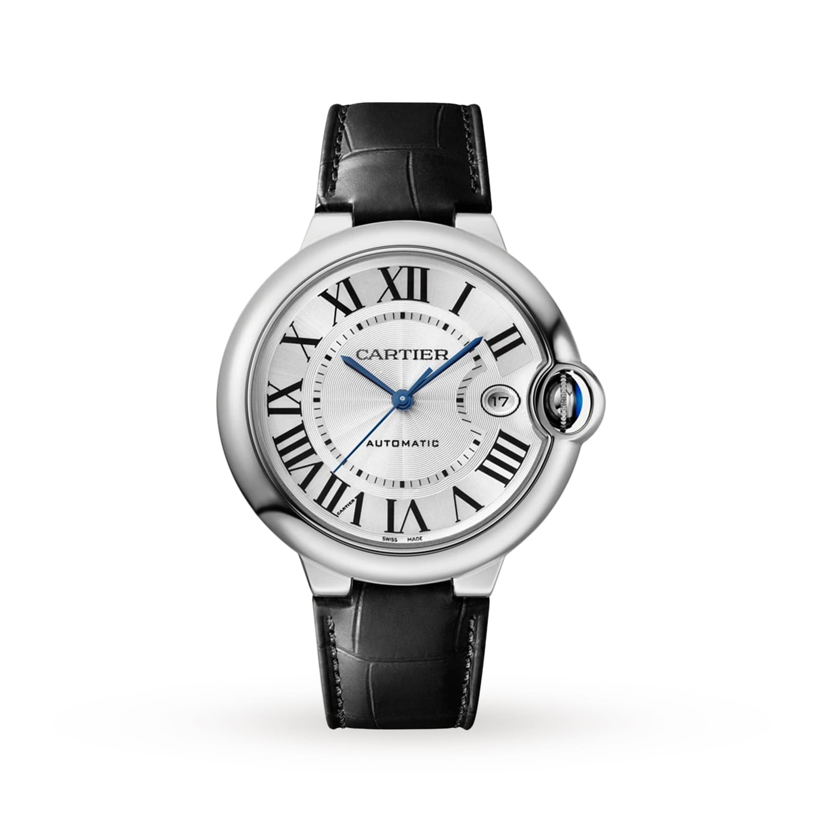Cartier Ballon Bleu De Cartier Watch, 40mm, Automatic Movement, Steel, Leather-P17311169