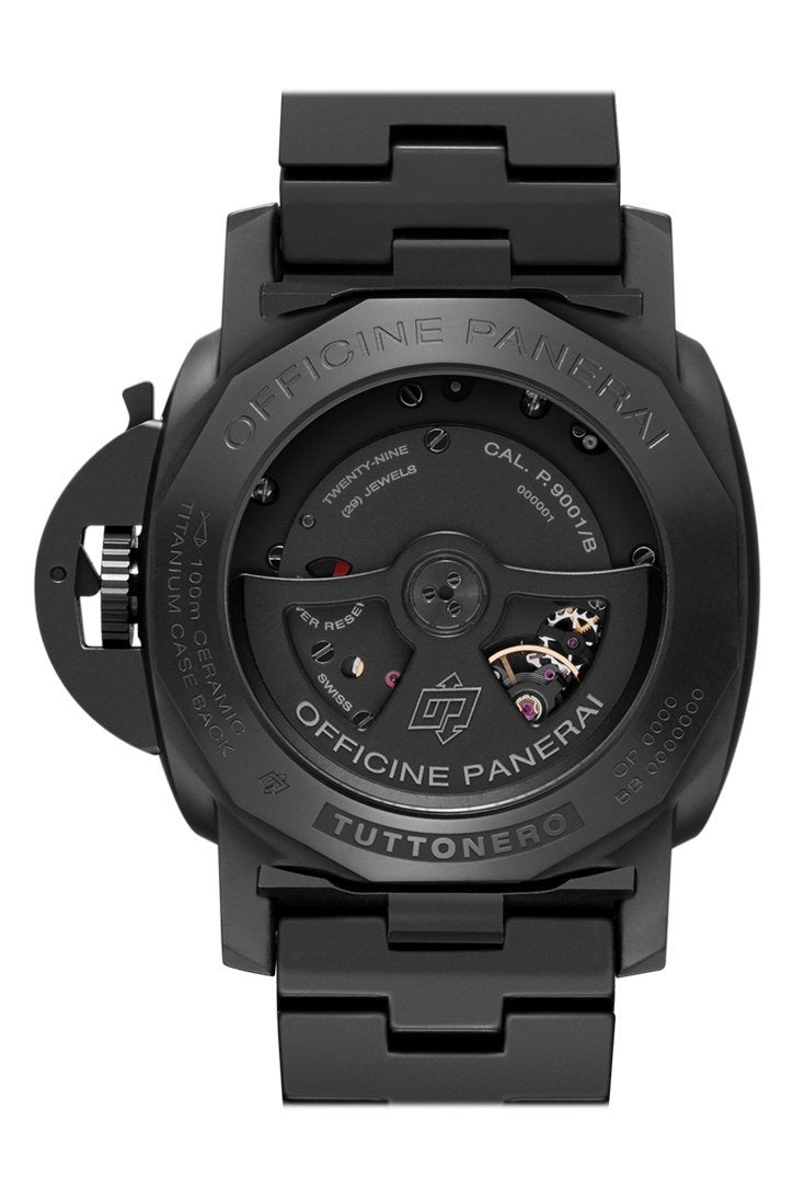 Panerai Tuttonero - Luminor 1950 3 Days Gmt Automatic Ceramica 44mm Black Dial Men's Watch Pam00438