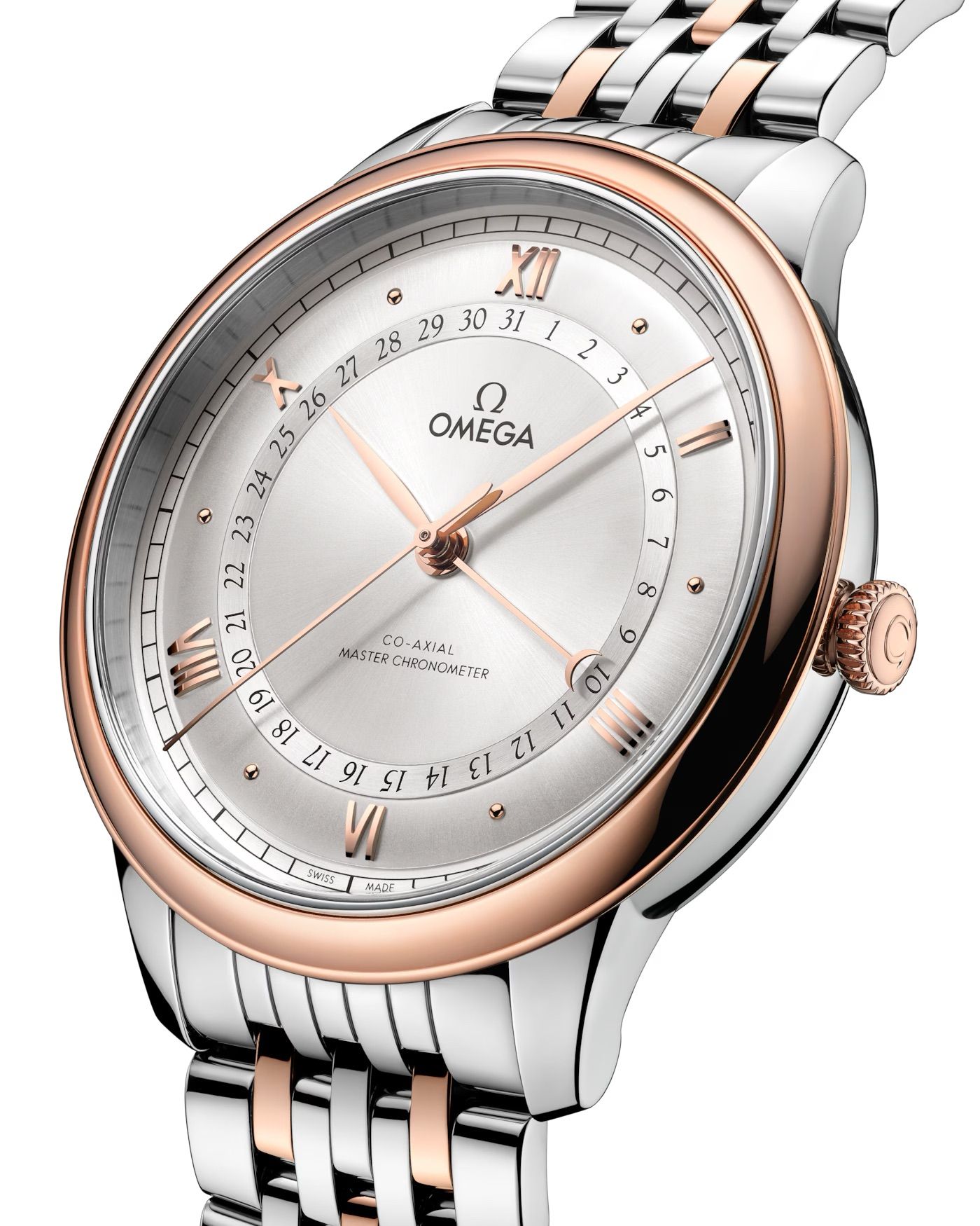2025 Omega 434.20.42.22.02.001 De Ville Prestige 42mm Steel and Gold on Bracelet