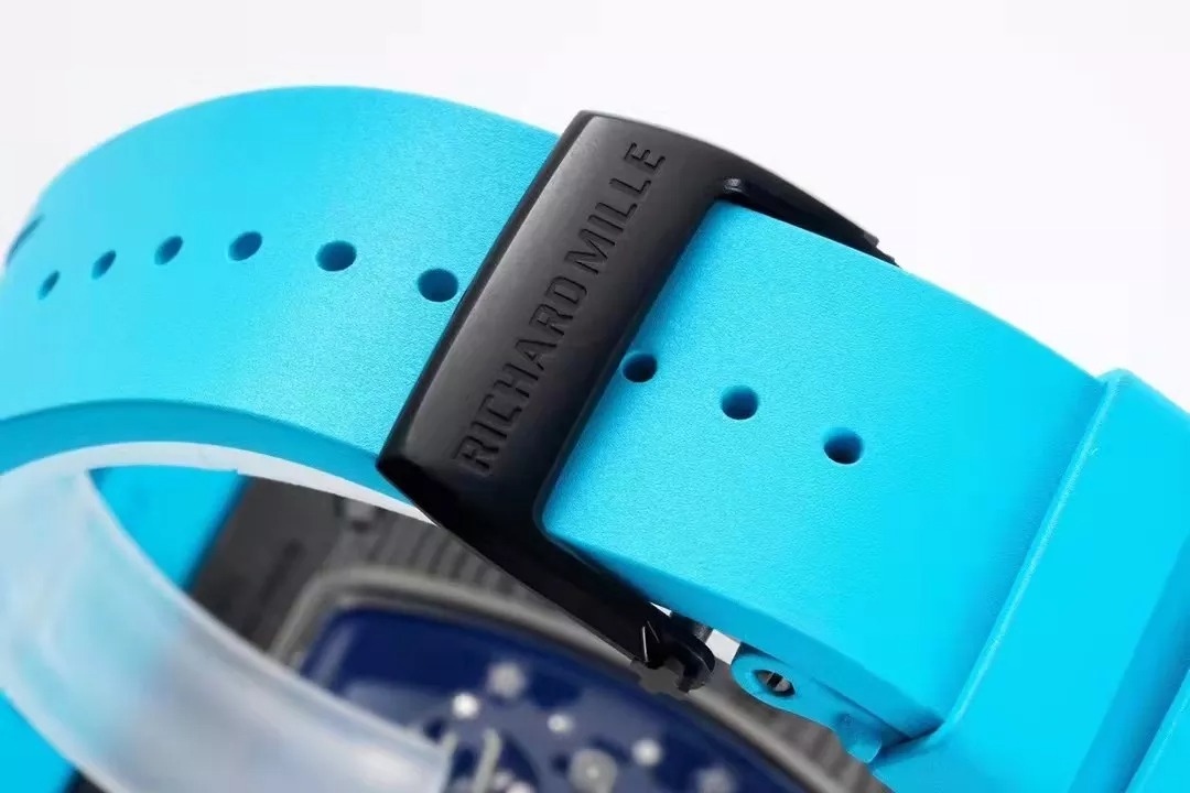 RM055 Skeleton Blue Strap 42mm