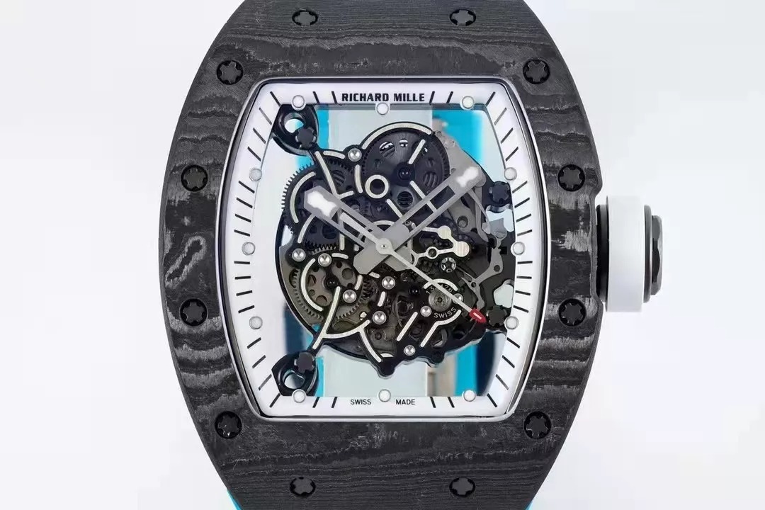 RM055 Skeleton Blue Strap 42mm