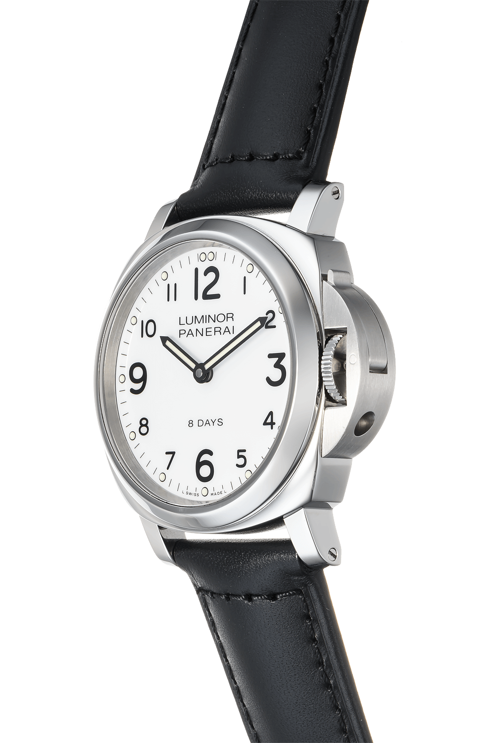 Panerai Luminor Base 8 Days Acciaio Mechanical Black Dial 44mm Men's Watch PAM00561