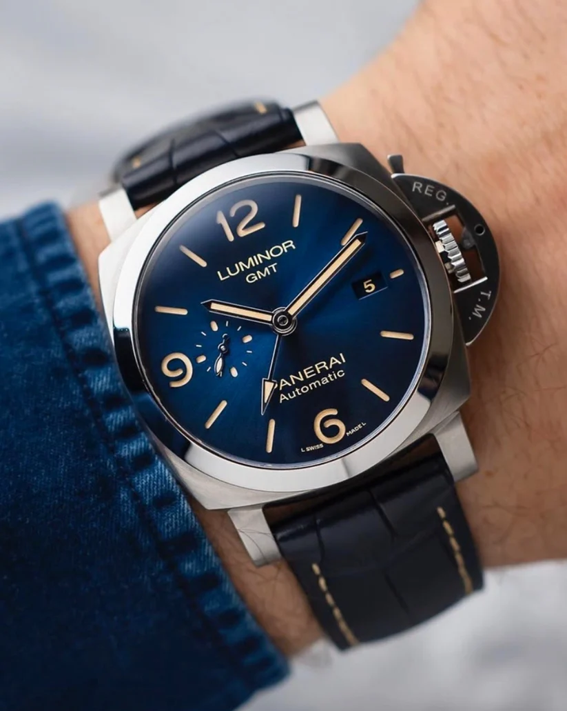 PANERAI Luminor 1950 3 Days GMT Automatic Acciaio Blue PAM01033