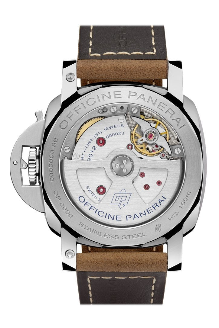 Panerai Luminor 1950 3 Days Gmt Power Reserve Automatic Acciaio 42mm Black Dial Men's Watch Pam01537