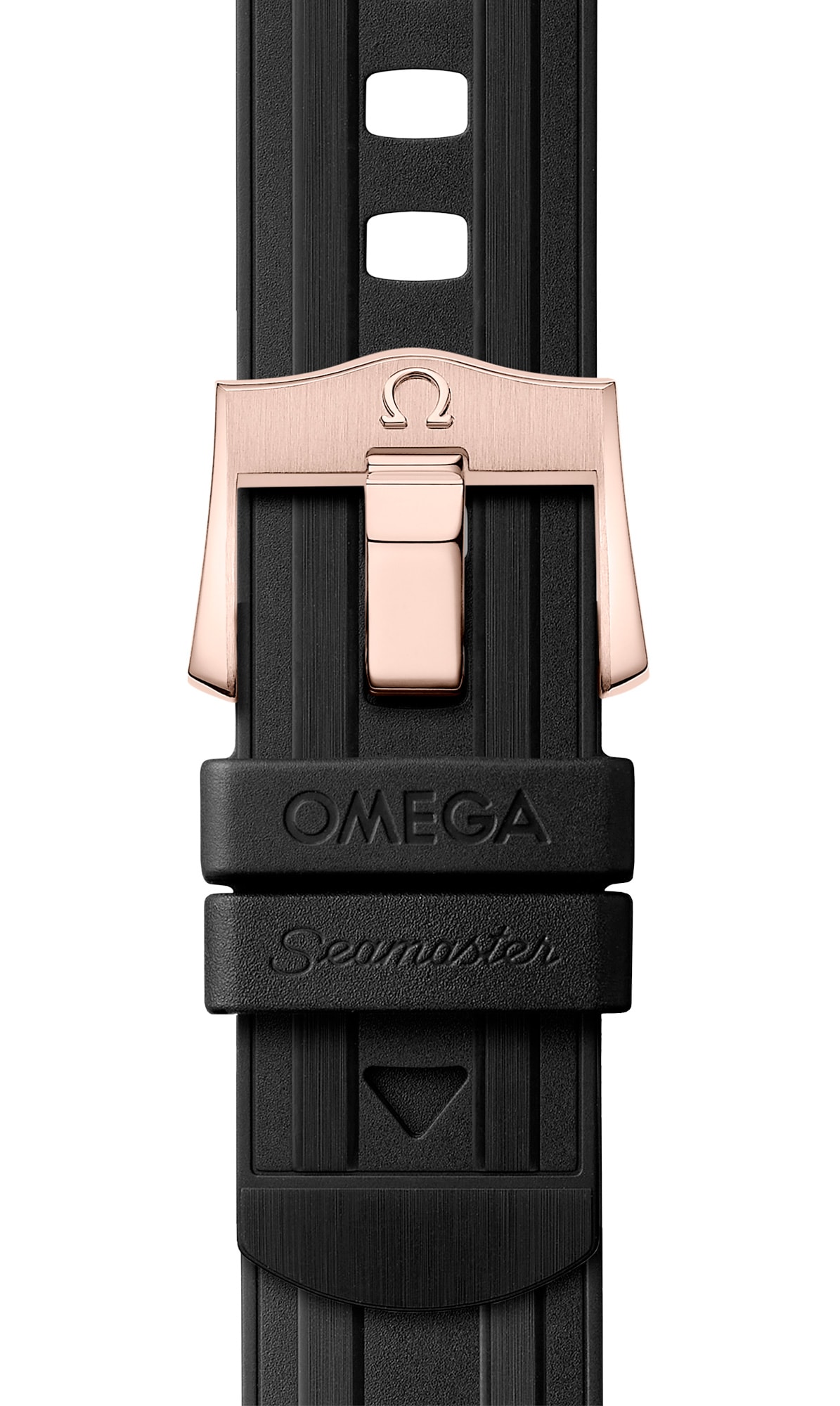 2025 Omega Seamaster Diver 300M Moonshine Gold Black Dial on Rubber Strap