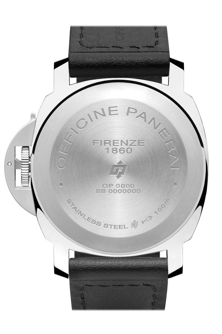 Panerai Luminor Marina Logo Acciaio 44mm Black Dial Men's Watch Pam00631