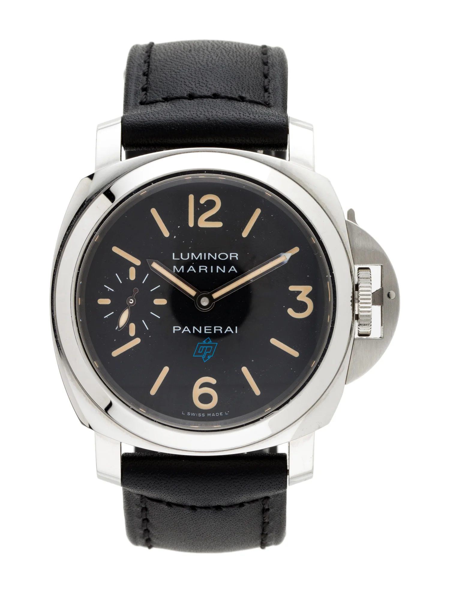 Panerai Luminor Marina Logo Acciaio 44mm Black Dial Men's Watch Pam00631