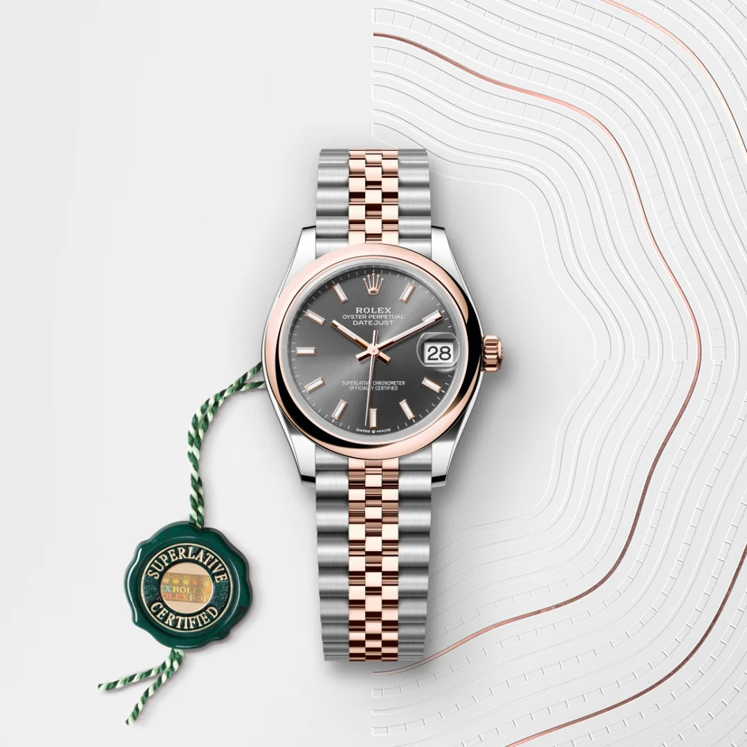 2025 Datejust 31 Rolex Oyster, 31 mm, Oystersteel and Everose gold M278241-0018