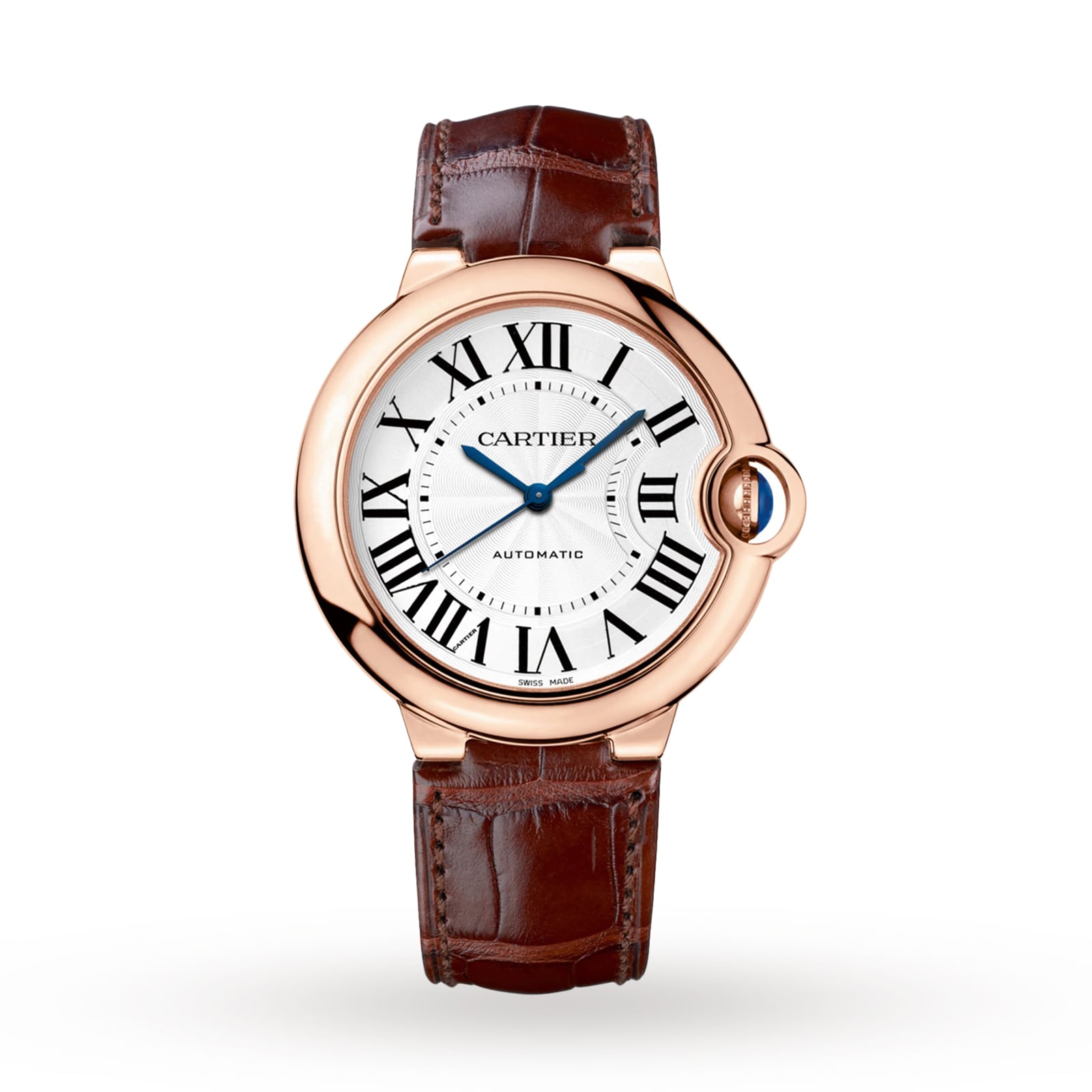 Cartier Ballon Bleu De Cartier Watch 36mm, Automatic Movement, Pink Gold, Leather-P17310944
