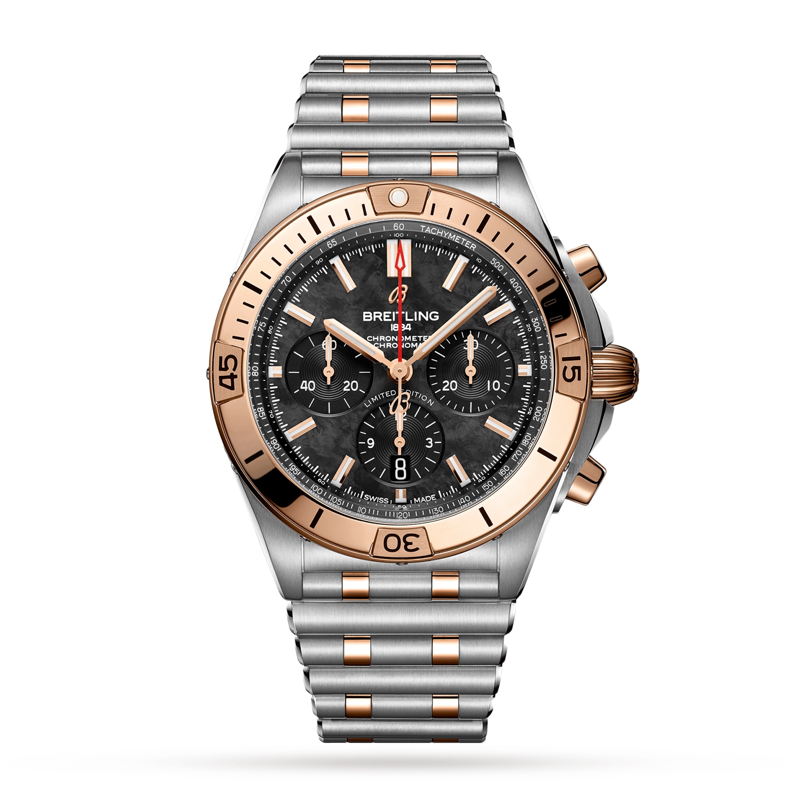 Breitling Chronomat B01 42 Stainless Steel & 18k Red Gold - Black Mother-of-Pearl Limited Edition-P17532034
