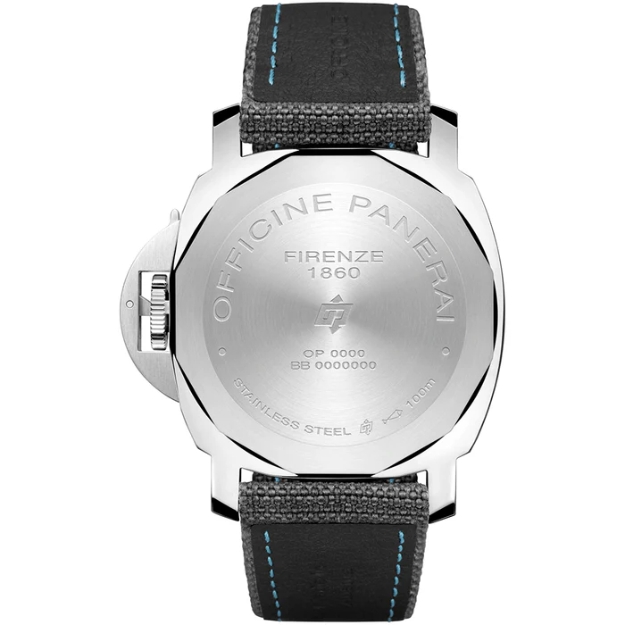 Panerai Luminor Marina Base 3 Day Black Leather Black Dial Watch PAM00776