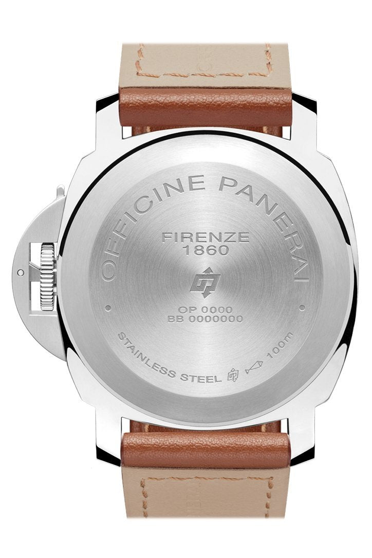 Panerai Luminor Marina Logo Acciaio 44mm White Dial Men's Watch Pam00660