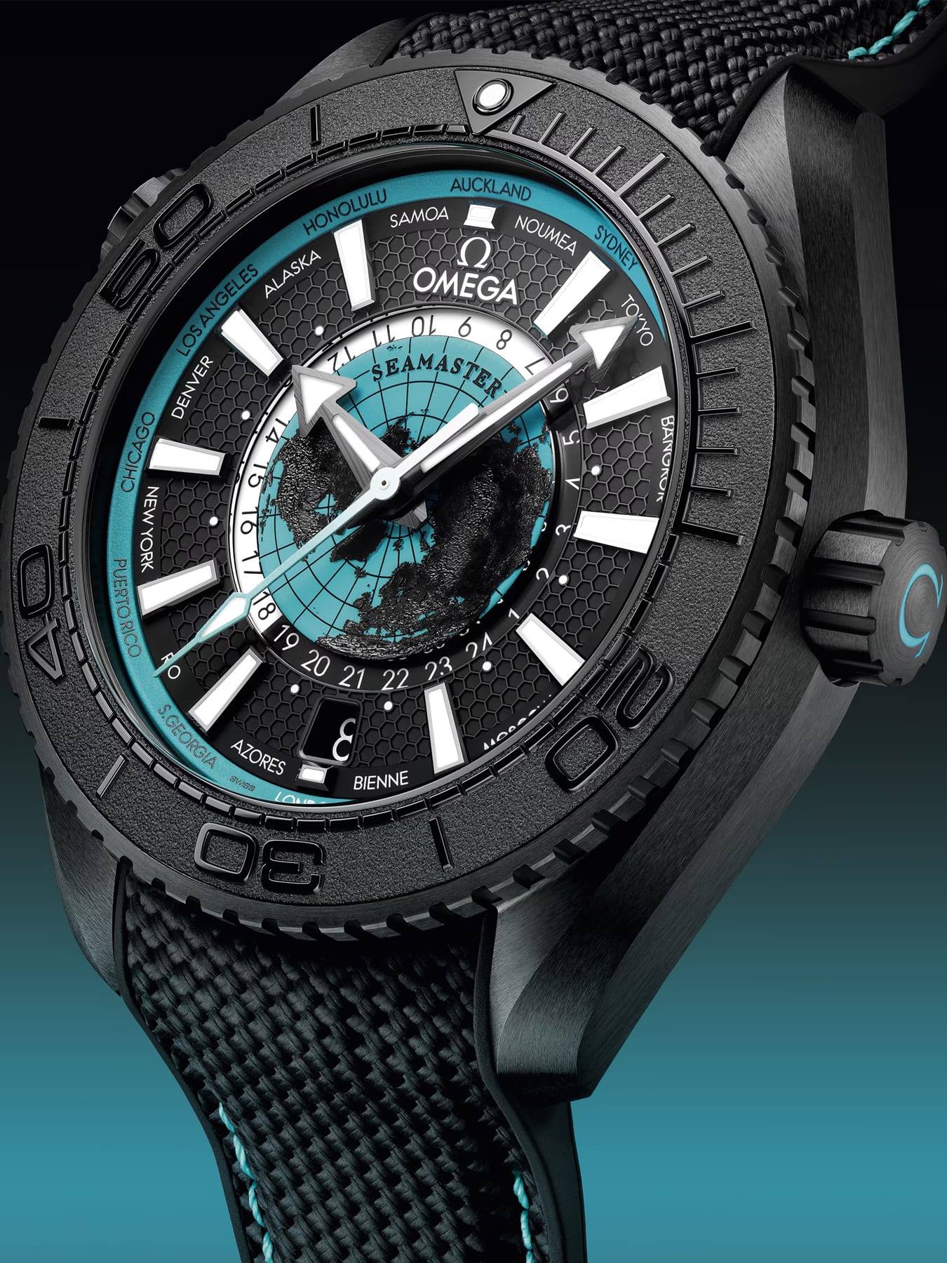 2025 Omega 215.92.46.22.01.006 Seamaster Planet Ocean 600M Worldtimer