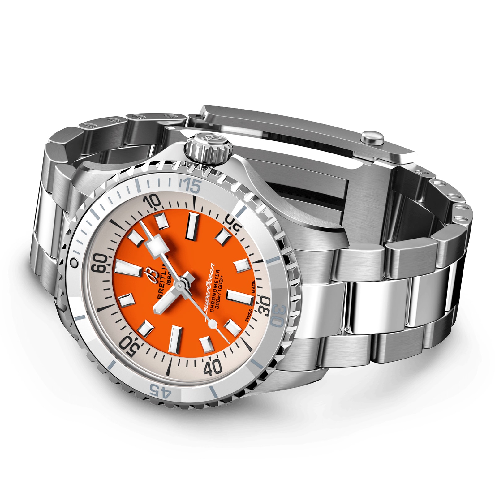 Breitling Superocean 36mm Unisex Watch Orange-P17532140