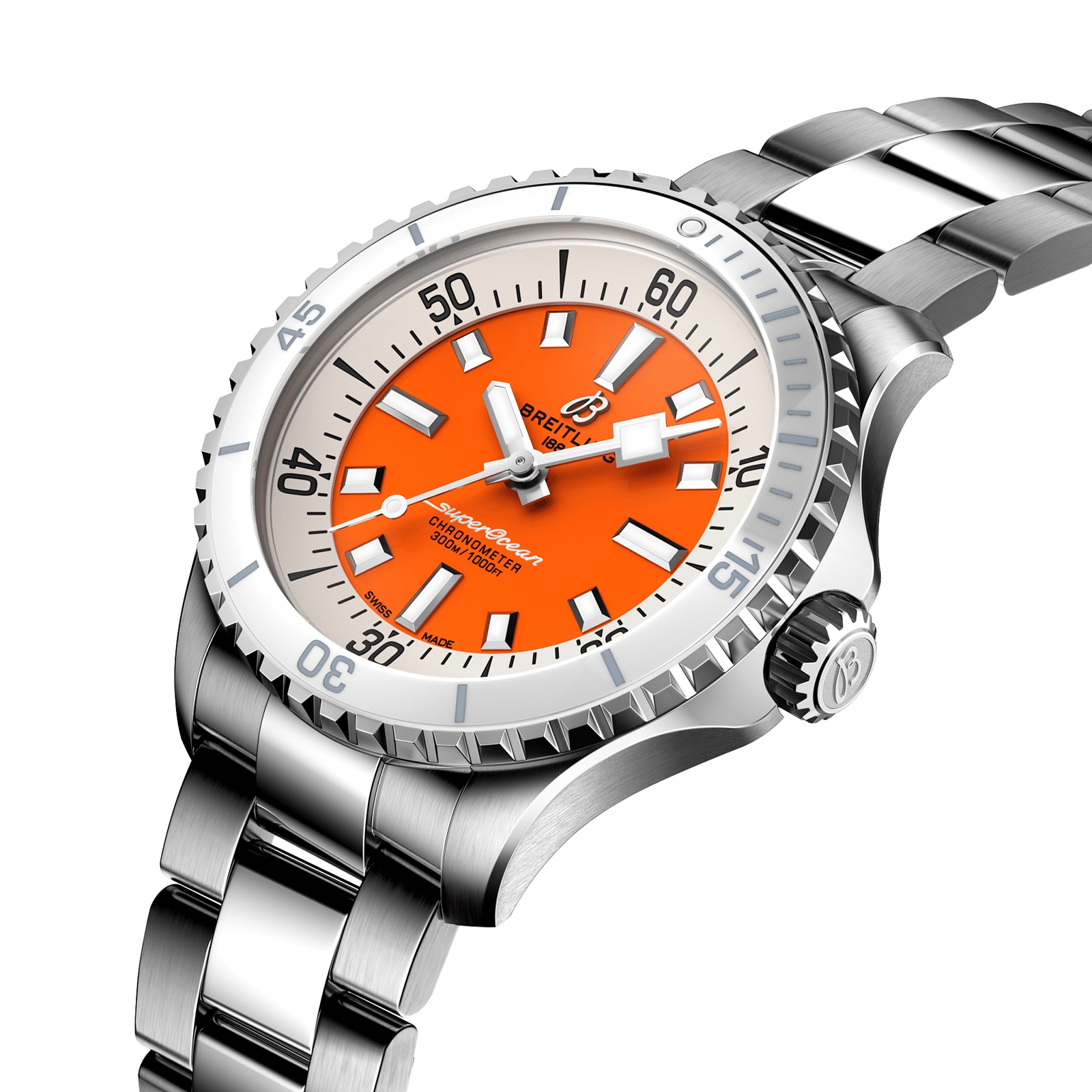 Breitling Superocean 36mm Unisex Watch Orange-P17532140