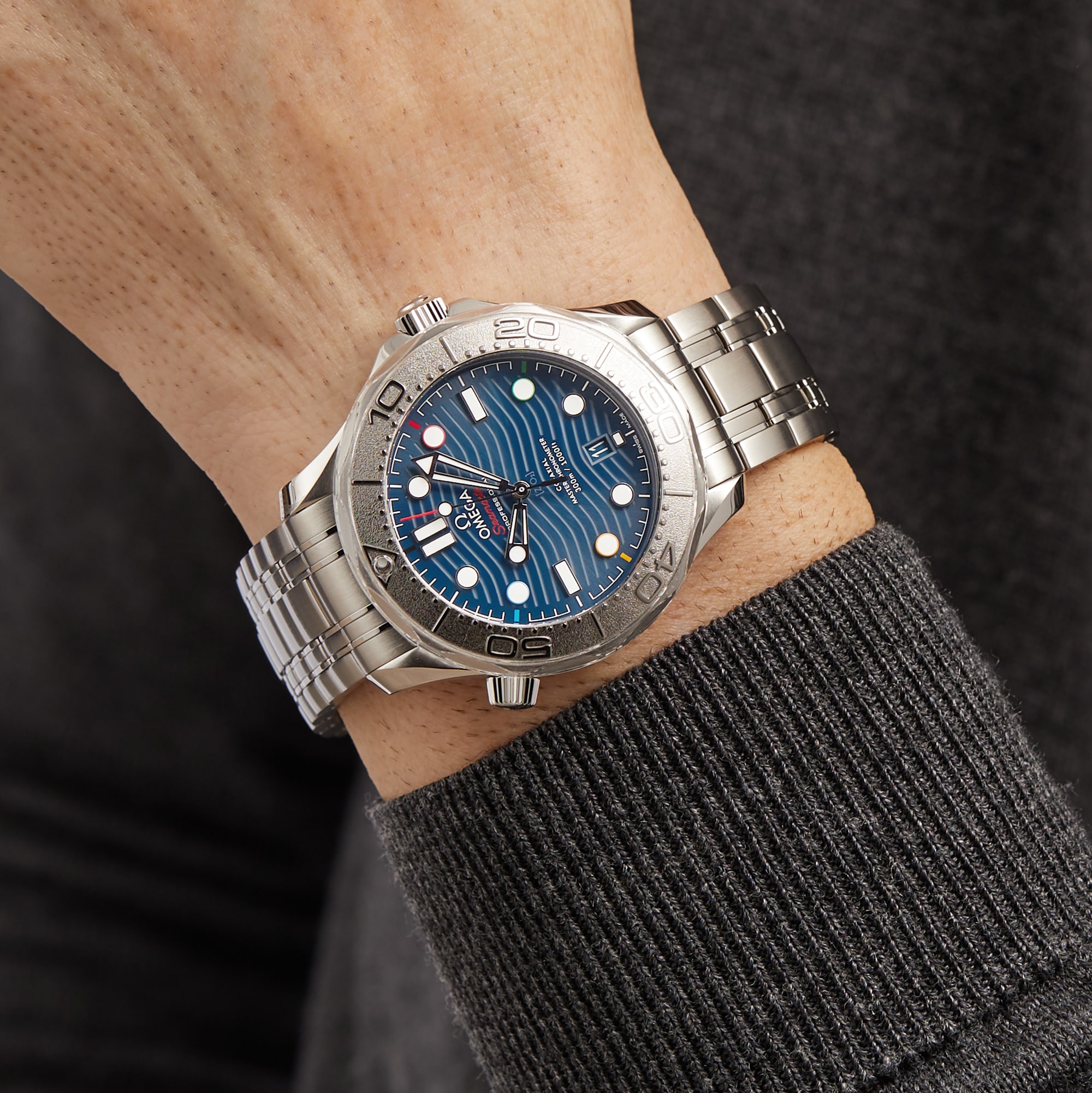 Omega Seamaster "Beijing 2022" Diver 300M Co-Axial Master Chronometer 42mm Mens Watch-P17331789