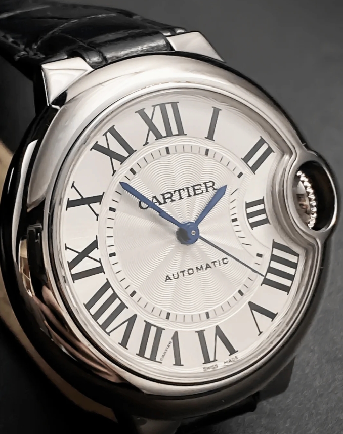 Cartier Ballon Bleu de Cartier watch, 42 mm, steel, leather-P17311139