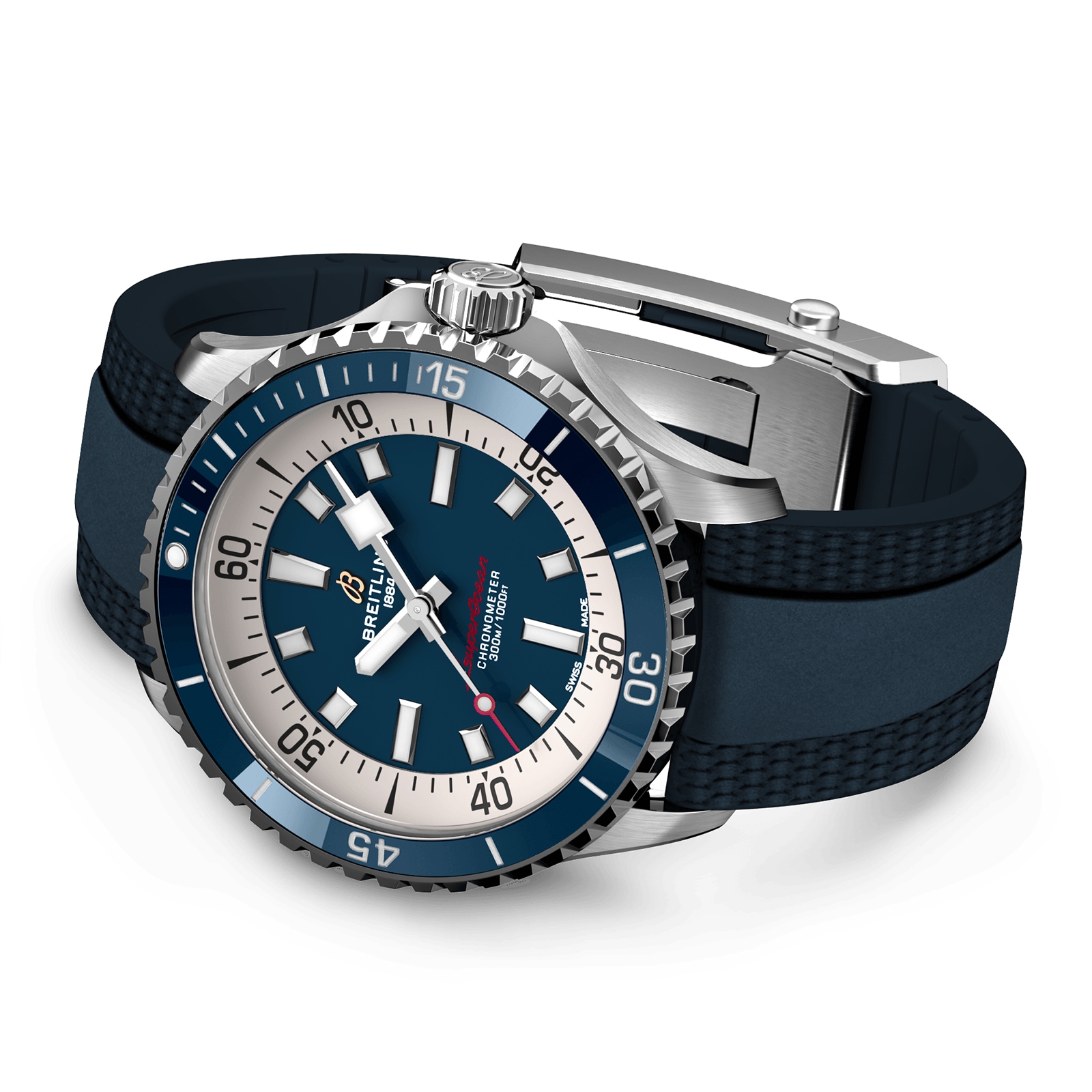 Breitling Superocean 42mm Mens Watch Blue Rubber-P17532127