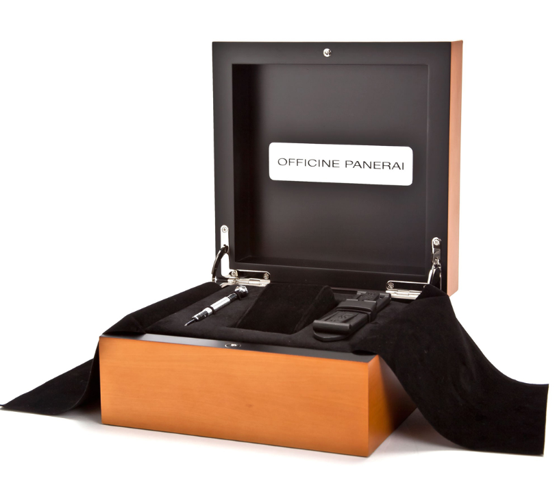 Panerai Luminor 8 Day Brown Leather Black Dial Watch PAM00795