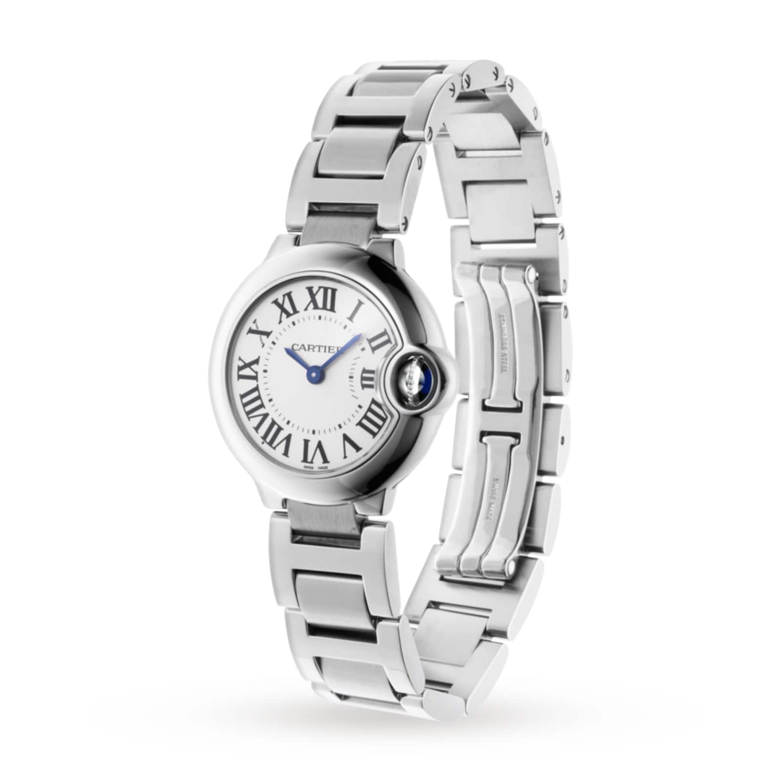 Cartier Ballon Bleu De Cartier Watch 28mm, Quartz Movement, Steel-P17310326