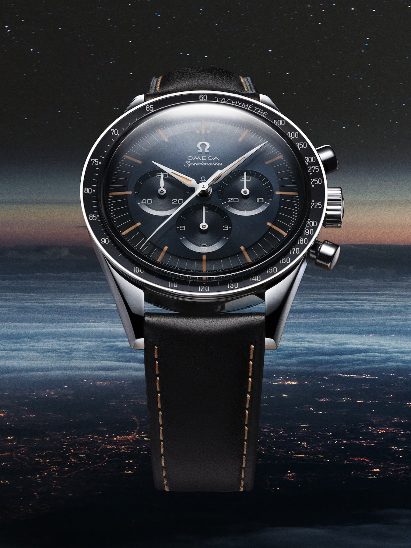 2025 Omega Speedmaster First OMEGA in Space 310.32.40.50.06.001 on Leather Strap