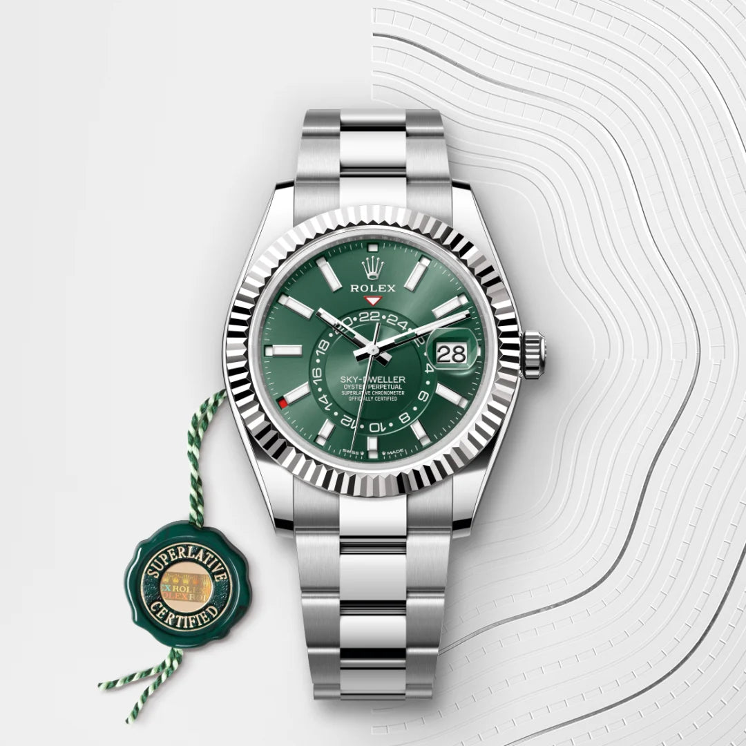 2025 Sky-Dweller Rolex Oyster, 42 mm, Oystersteel and white gold M336934-0001