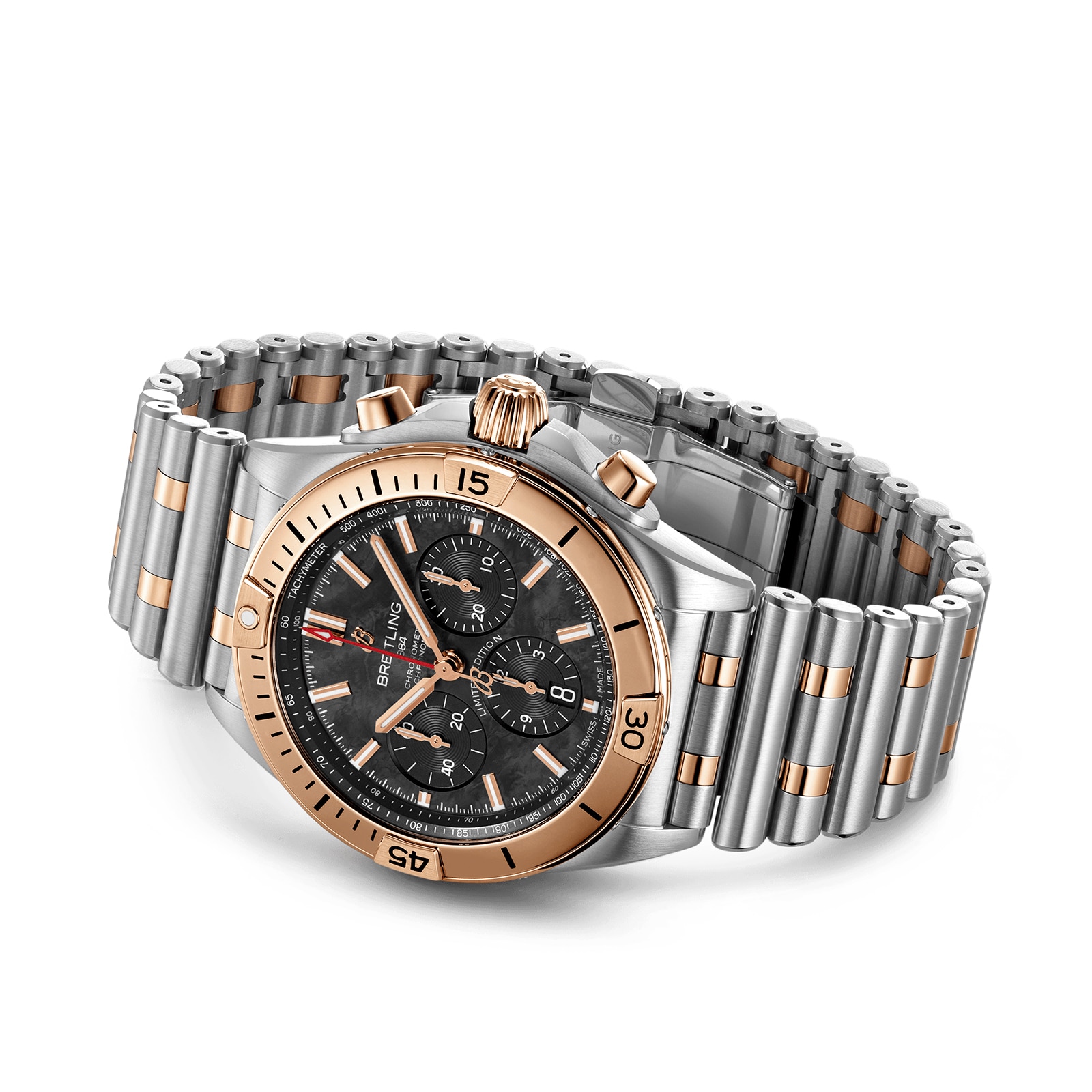 Breitling Chronomat B01 42 Stainless Steel & 18k Red Gold - Black Mother-of-Pearl Limited Edition-P17532034