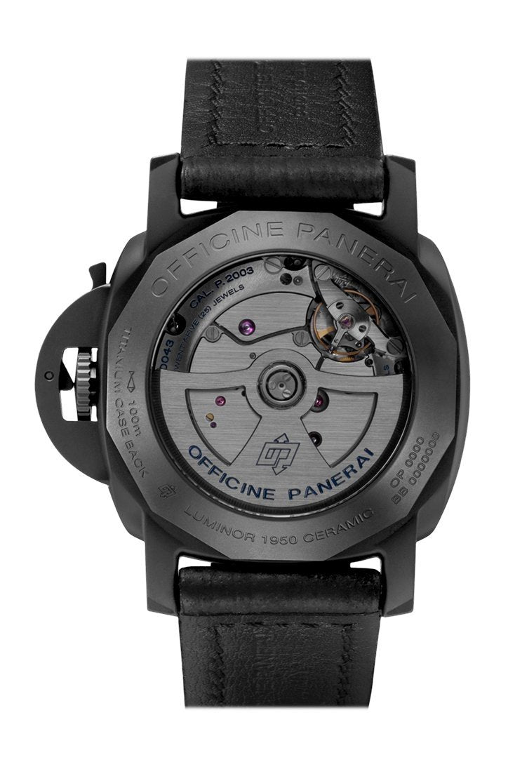 Panerai Luminor 1950 10 Days Automatic Gmt Ceramica 44mm Black Dial Men's Watch Pam00335