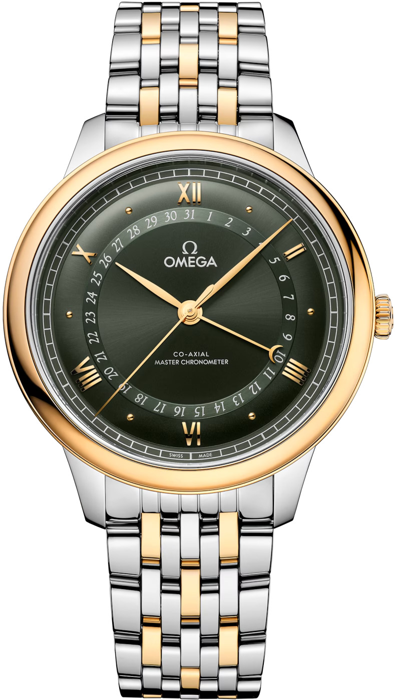 2025 Omega 434.20.42.22.10.001 De Ville Prestige 42mm Steel and Yellow Gold on Bracelet